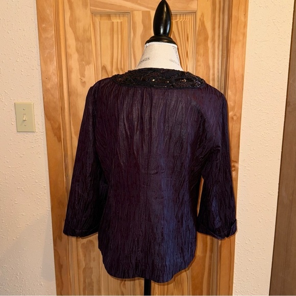 New with Tag Chico’s Luminous Lustre Lareana Three Quarter Sleeve Jacket - Picture 9 of 15